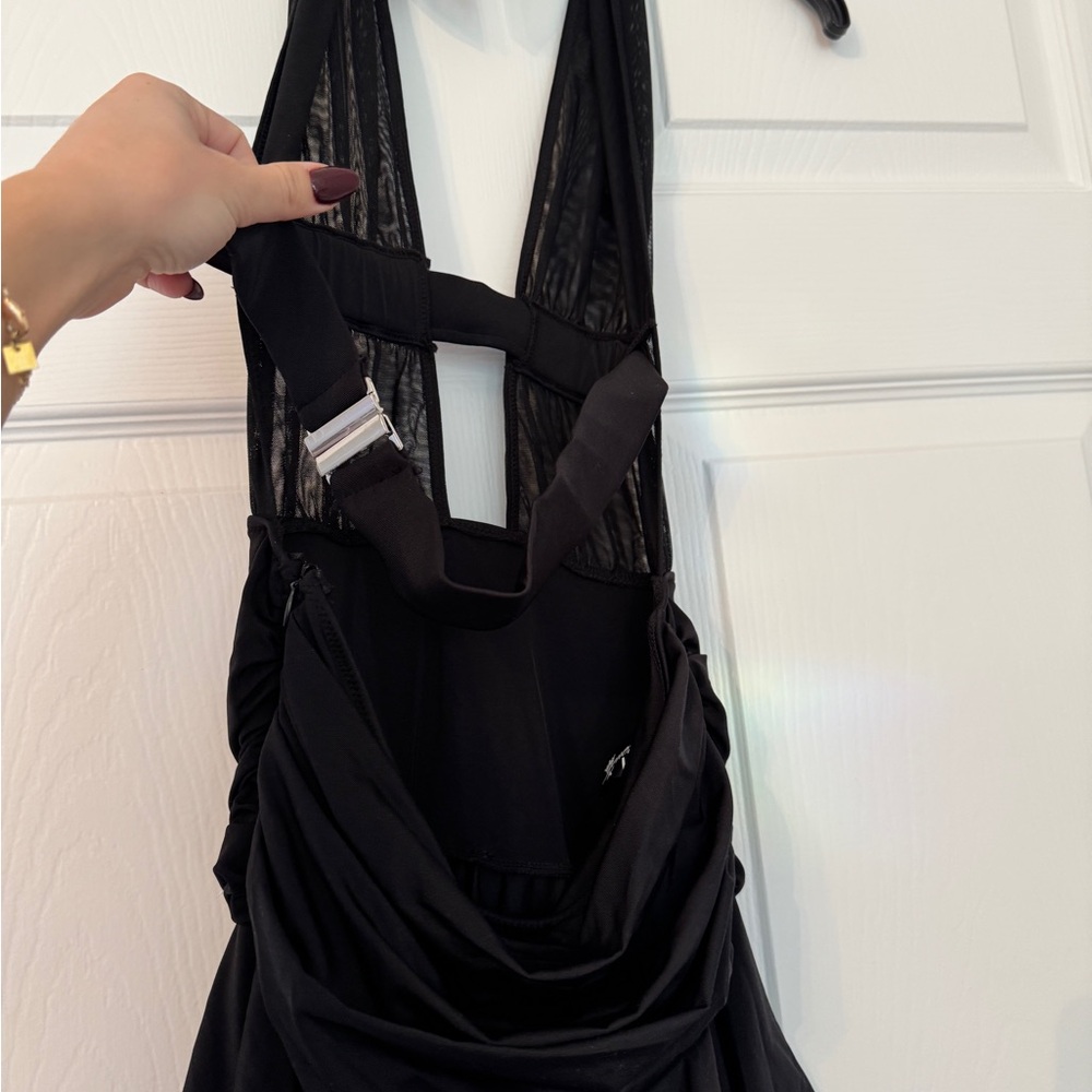 Black Ruched Dress - Picture 5 of 6